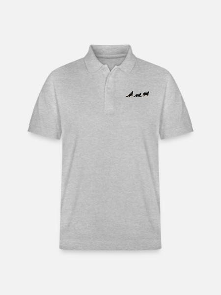 place get Bernese mountain dog - Stanley/Stella Unisex Organic Polo Shirt PREPSTER - heather grey