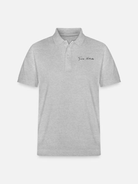 Friedrich Nietzsche Signature - Stanley/Stella Unisex Organic Polo Shirt PREPSTER - heather grey