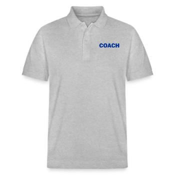 Coach - Stanley/Stella Unisex Bio-Poloshirt PREPSTER - Grau meliert - Vorne - Roxy (174cm) & Andy (188cm)