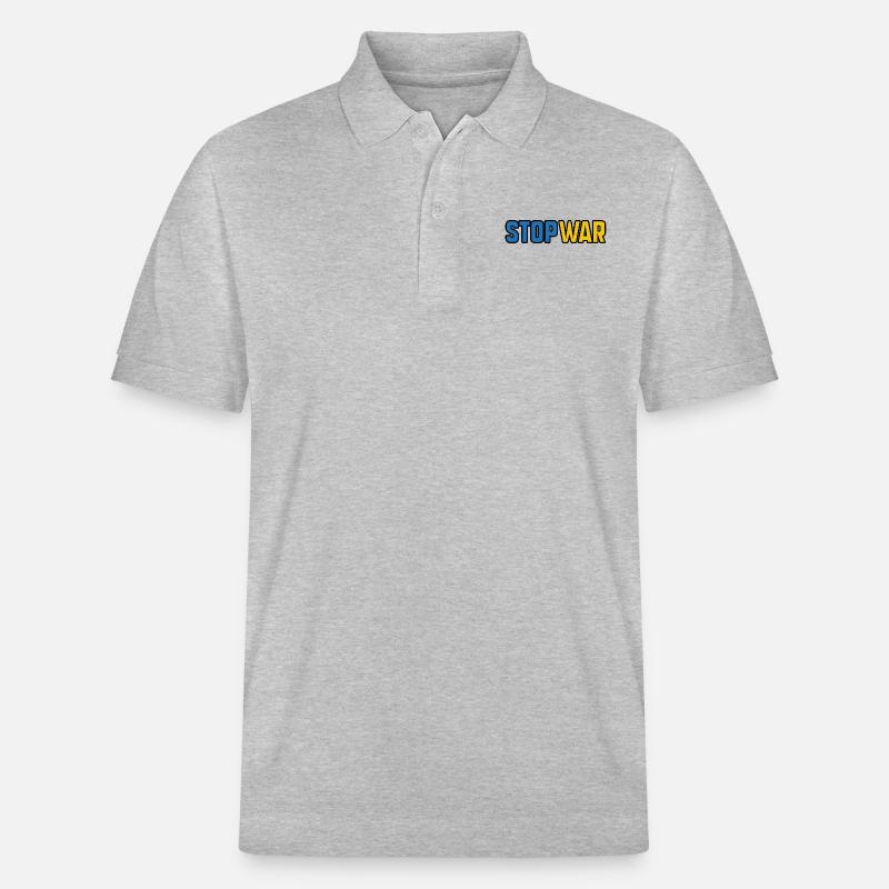 Stop War - Polo PREPSTER bio Stanley/Stella Unisexe - gris chiné