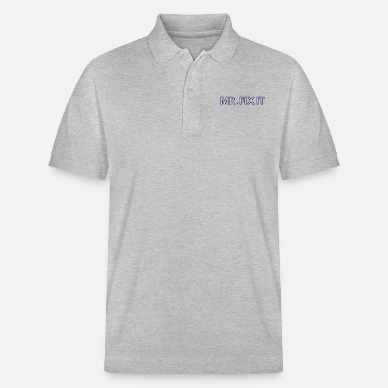 Mr Fix it - Stanley/Stella Unisex Organic Polo Shirt PREPSTER - heather grey