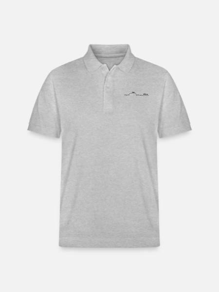 athens Αθήνα skyline - Stanley/Stella Unisex Organic Polo Shirt PREPSTER - heather grey