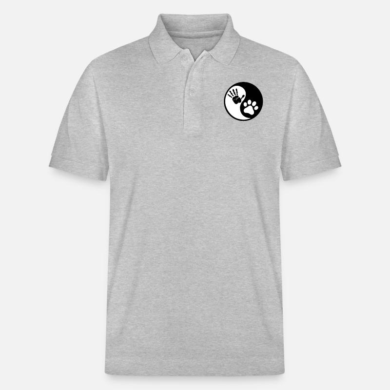 Hunde und Menschen - Stanley/Stella Unisex Bio-Poloshirt PREPSTER - Grau meliert