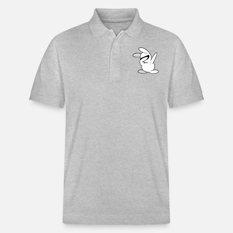 Dabbing Dab lapin lapin - Polo PREPSTER bio Stanley/Stella Unisexe - gris chiné