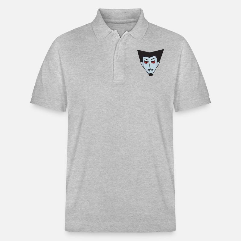 Halloween vampire Comte Dracula - Polo PREPSTER bio Stanley/Stella Unisexe - gris chiné