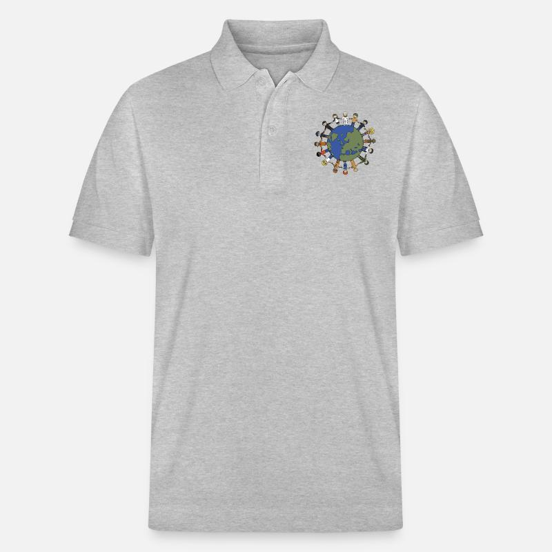 Weltfrieden - Stanley/Stella Unisex Bio-Poloshirt PREPSTER - Grau meliert