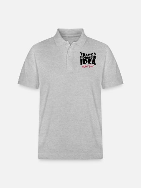 Thats a horrible Idea - Stanley/Stella Unisex Organic Polo Shirt PREPSTER - heather grey