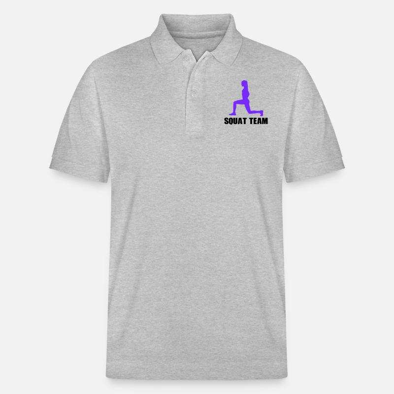 woman squat team - Stanley/Stella Unisex Bio-Poloshirt PREPSTER - Grau meliert