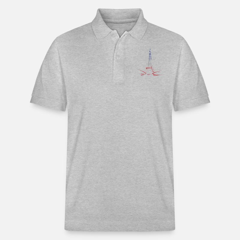 paris la tour eiffel - Stanley/Stella Unisex Bio-Poloshirt PREPSTER - Grau meliert