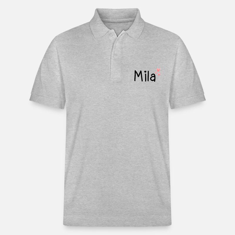 Name - Mila - Stanley/Stella Unisex Bio-Poloshirt PREPSTER - Grau meliert