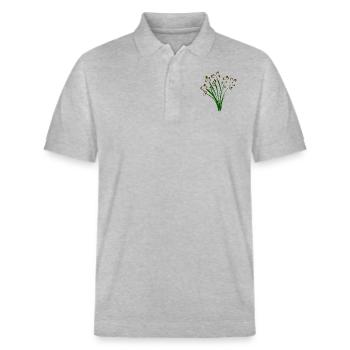 Les bouquets de fleurs - Polo PREPSTER bio Stanley/Stella Unisexe - gris chiné - Devant - Roxy (174cm) & Andy (188cm)