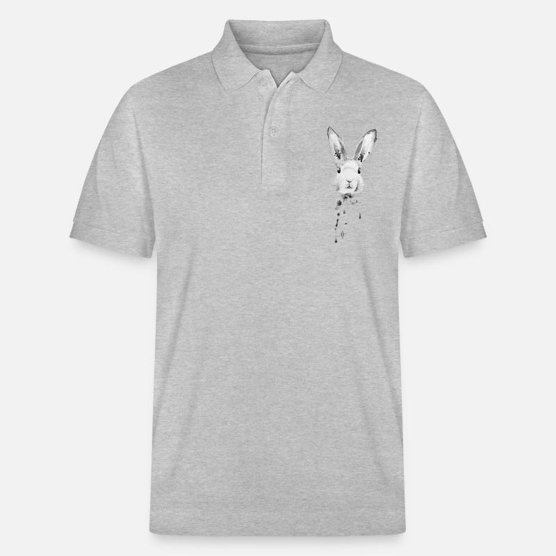 Lapin Noir Blanc - Polo PREPSTER bio Stanley/Stella Unisexe - gris chiné