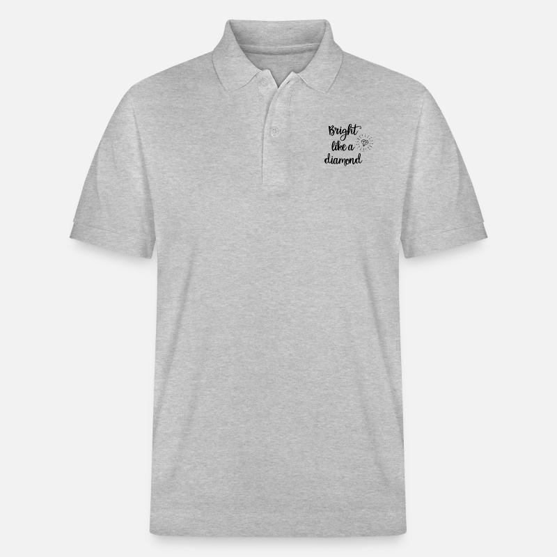 Bright like a diamond - Stanley/Stella Unisex Bio-Poloshirt PREPSTER - Grau meliert