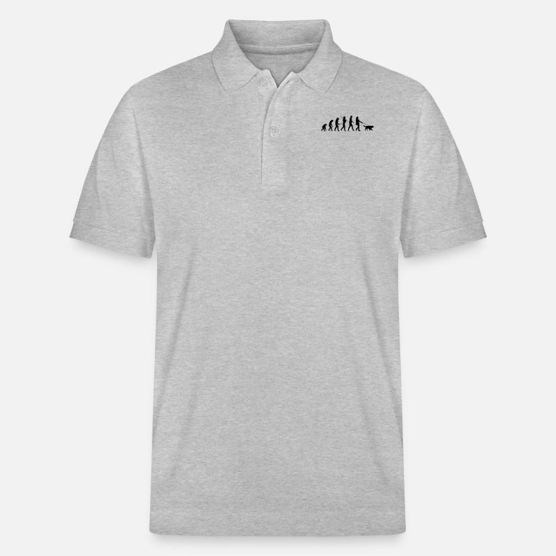 Evolution Dog Walking Gift - Polo PREPSTER bio Stanley/Stella Unisexe - gris chiné