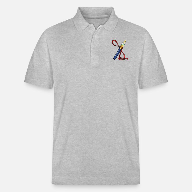 E-Zigarette elektronische Zigarette Raucher - Stanley/Stella Unisex Bio-Poloshirt PREPSTER - Grau meliert