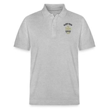 Hard Rock Guitar - Stanley/Stella Unisex Organic Polo Shirt PREPSTER - heather grey - Front - Roxy (174cm) & Andy (188cm)