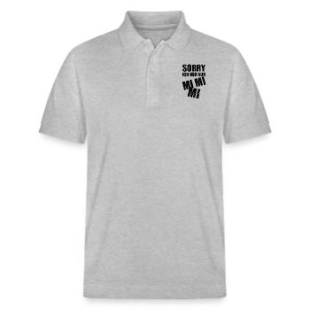 Büro Büros Arbeit Kollege Kollegin lustiger Spruch - Stanley/Stella Unisex Bio-Poloshirt PREPSTER - Grau meliert - Vorne - Roxy (174cm) & Andy (188cm)