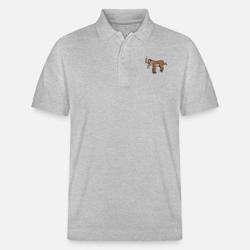 Faultier - Stanley/Stella Unisex Bio-Poloshirt PREPSTER - Grau meliert