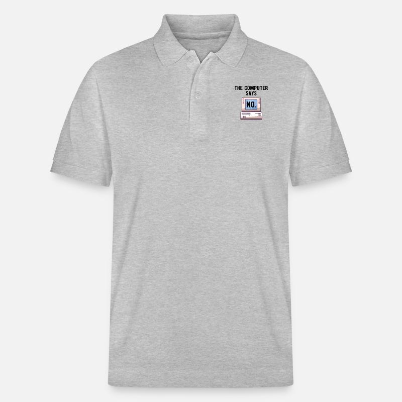TECH GEEK: Computer Says No - Stanley/Stella Unisex Bio-Poloshirt PREPSTER - Grau meliert