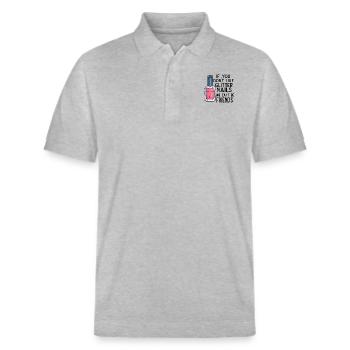 Nail Tech Nail Technician Manicurist Nails Artist - Stanley/Stella Unisex Bio-Poloshirt PREPSTER - Grau meliert - Vorne - Roxy (174cm) & Andy (188cm)