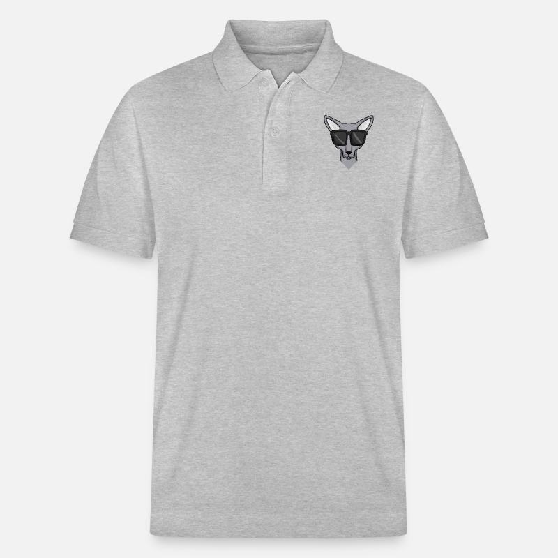 Sphynx Katze mit Sonnenbrille - Stanley/Stella Unisex Bio-Poloshirt PREPSTER - Grau meliert