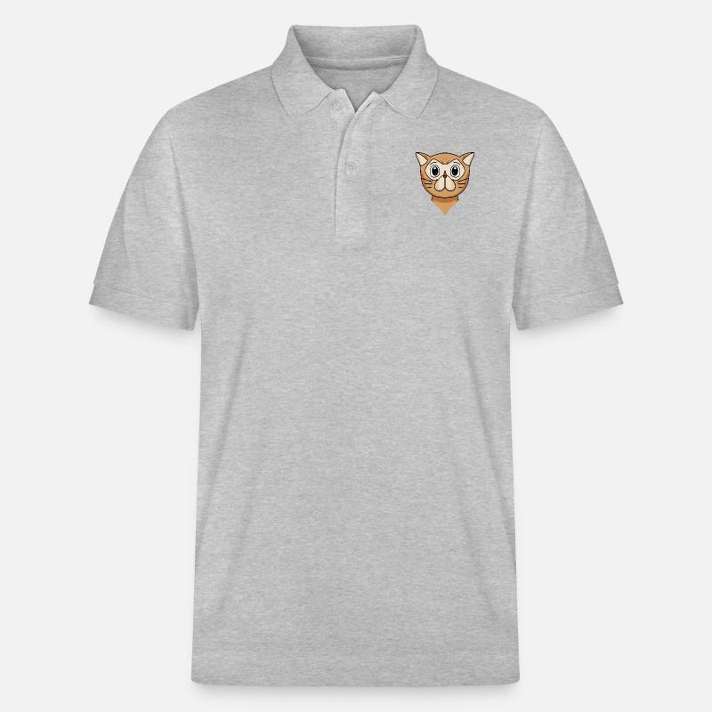 Chat persan Chat Race Chat - Polo PREPSTER bio Stanley/Stella Unisexe - gris chiné