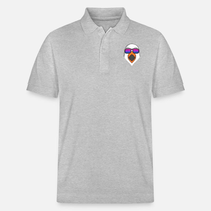 Bisexuell Möwe Geschenk - Stanley/Stella Unisex Bio-Poloshirt PREPSTER - Grau meliert