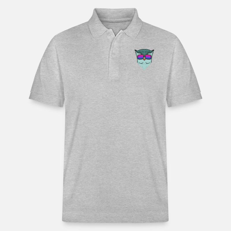 Bisexuell Eule Geschenk - Stanley/Stella Unisex Bio-Poloshirt PREPSTER - Grau meliert