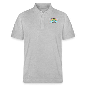 Pansexual Gay Pansexuality Asexual Asexuality - Stanley/Stella Unisex Organic Polo Shirt PREPSTER - heather grey - Front - Roxy (174cm) & Andy (188cm)