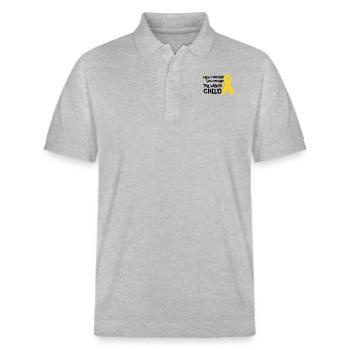 Mois de la sensibilisation au cancer de l’enfant Maman Mère Cadeau - Polo PREPSTER bio Stanley/Stella Unisexe - gris chiné - Devant - Roxy (174cm) & Andy (188cm)