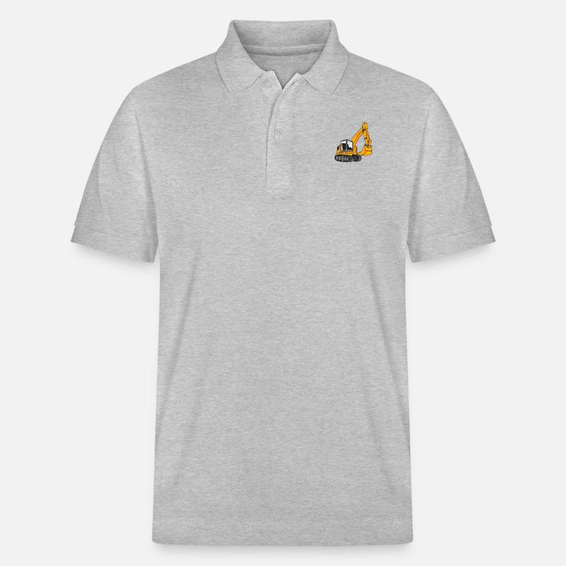 Bagger Baggerfahrer Geschenk - Stanley/Stella Unisex Bio-Poloshirt PREPSTER - Grau meliert