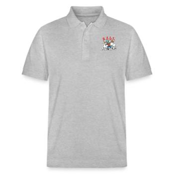 Funny Bowling Team Bowler Strike Zombie - Stanley/Stella Unisex Bio-Poloshirt PREPSTER - Grau meliert - Vorne - Roxy (174cm) & Andy (188cm)