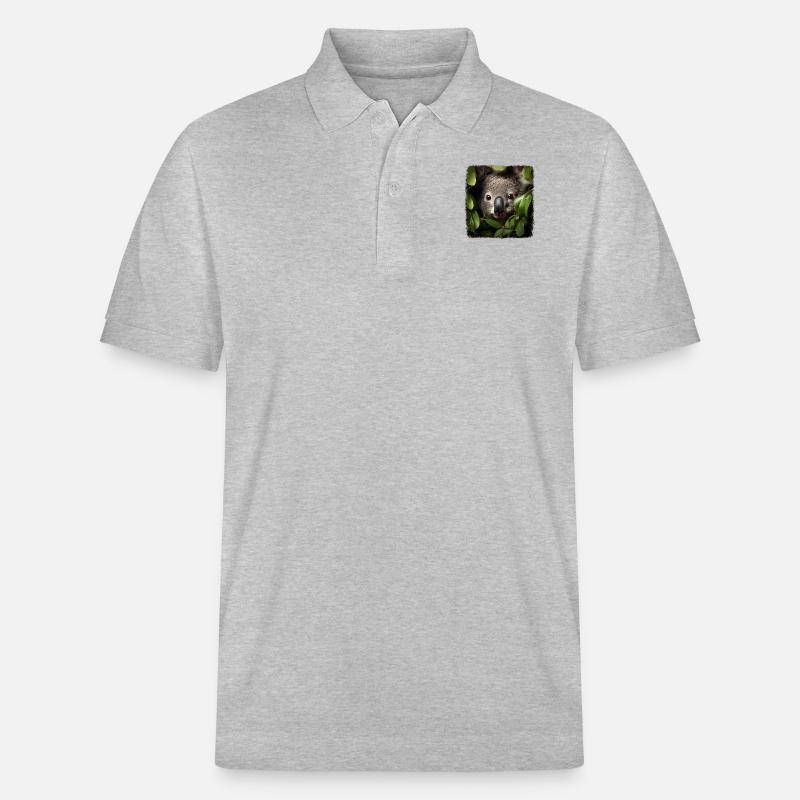 Koalas realistic Koala - Stanley/Stella Unisex Bio-Poloshirt PREPSTER - Grau meliert