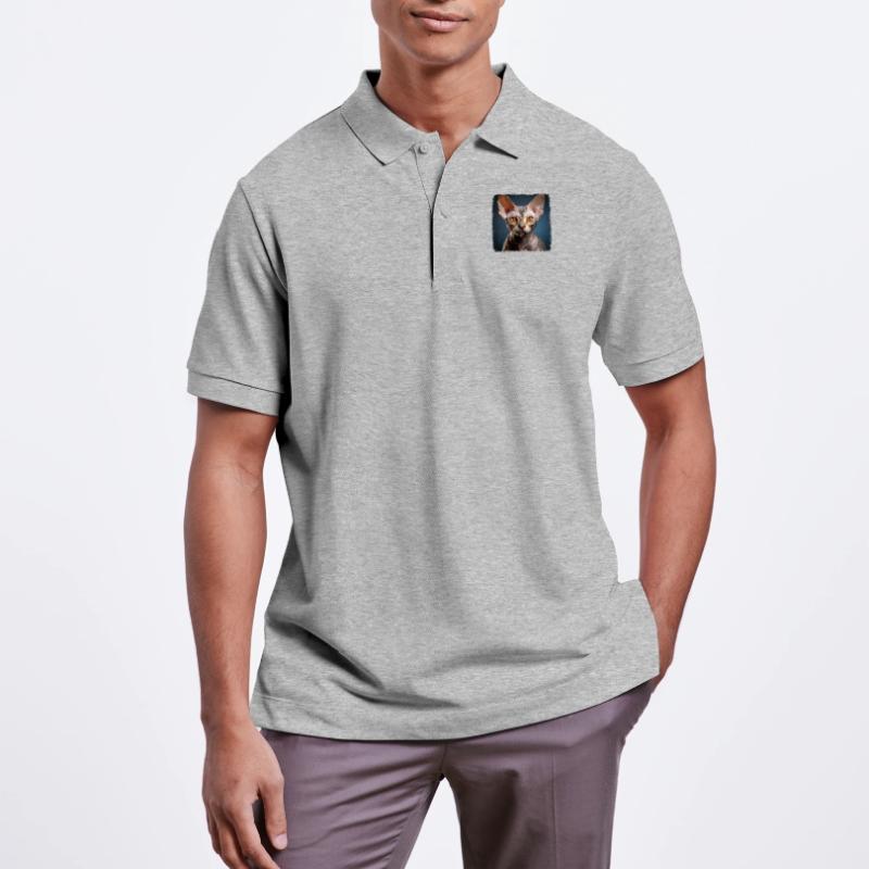 Devon Rex Kitten Devon Rex Cat Stanley/Stella Unisex Organic Polo Shirt PREPSTER