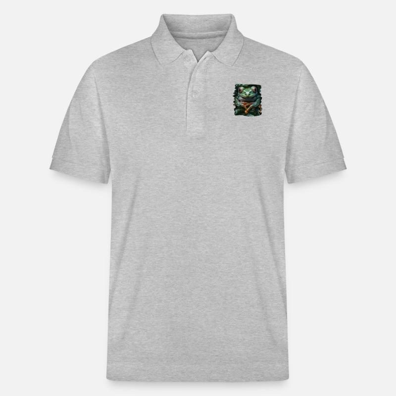 Tree Frog Baumfrösche Baumfrosch - Stanley/Stella Unisex Bio-Poloshirt PREPSTER - Grau meliert
