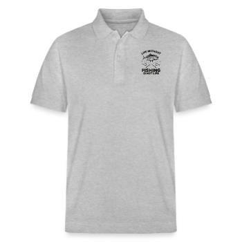Fishing life - Polo PREPSTER bio Stanley/Stella Unisexe - gris chiné - Devant - Roxy (174cm) & Andy (188cm)