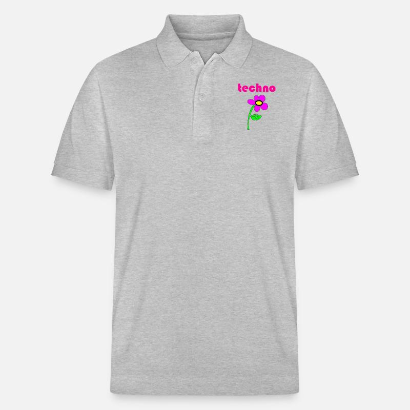 techno blume - Stanley/Stella Unisex Bio-Poloshirt PREPSTER - Grau meliert