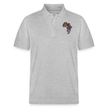 The continent of Africa - Polo PREPSTER bio Stanley/Stella Unisexe - gris chiné - Devant - Roxy (174cm) & Andy (188cm)