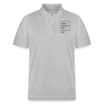 Think outside the box - Stanley/Stella Unisex Organic Polo Shirt PREPSTER - heather grey - Front - Roxy (174cm) & Andy (188cm)