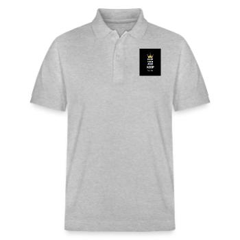Restez calme et continuez à apprendre T-shirt - Polo PREPSTER bio Stanley/Stella Unisexe - gris chiné - Devant - Roxy (174cm) & Andy (188cm)