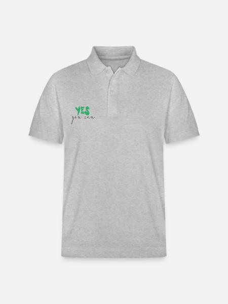 yes you can - Stanley/Stella Unisex Organic Polo Shirt PREPSTER - heather grey