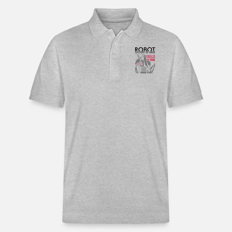 robot2_3c - Stanley/Stella Unisex Bio-Poloshirt PREPSTER - Grau meliert