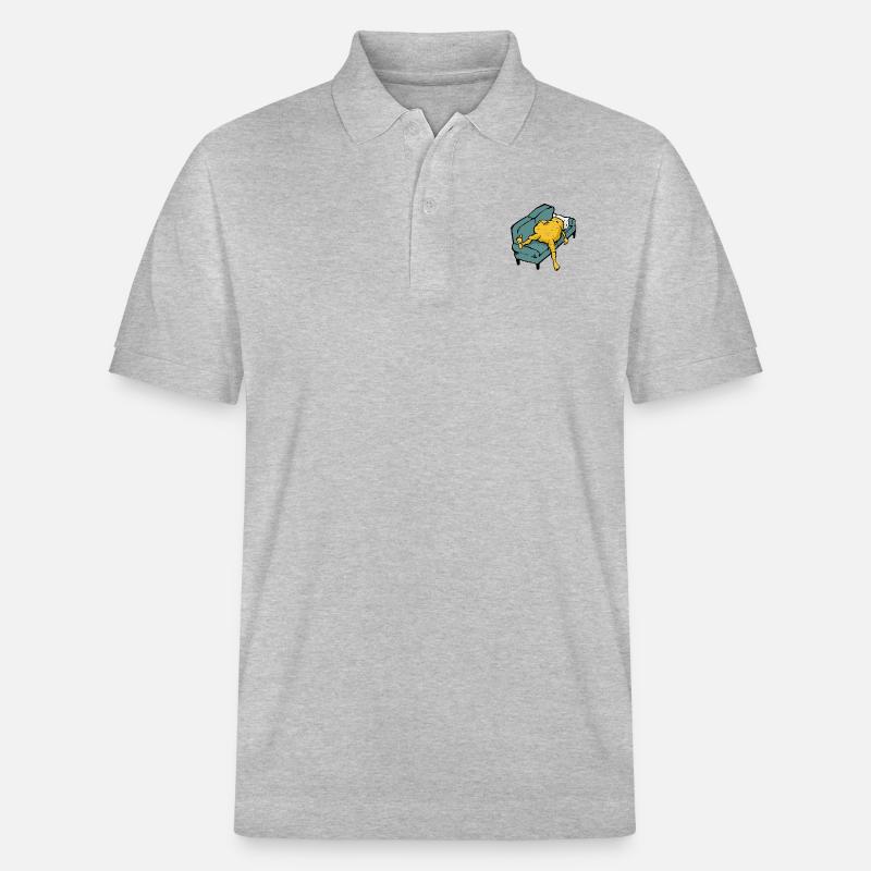 Lazy potato sleeping - Polo PREPSTER bio Stanley/Stella Unisexe - gris chiné