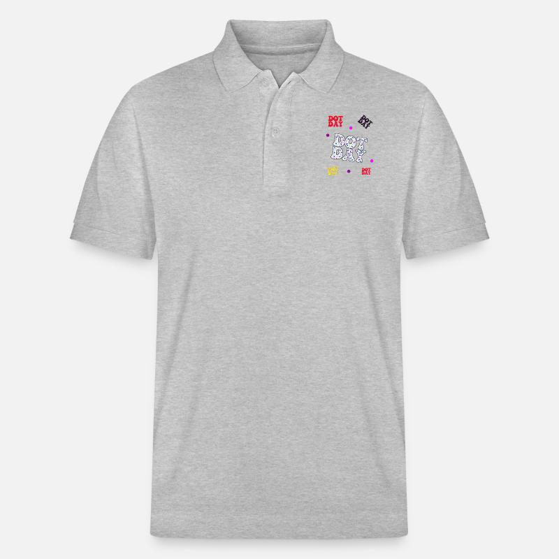 Dotday bunt - Text Pattern - Stanley/Stella Unisex Bio-Poloshirt PREPSTER - Grau meliert