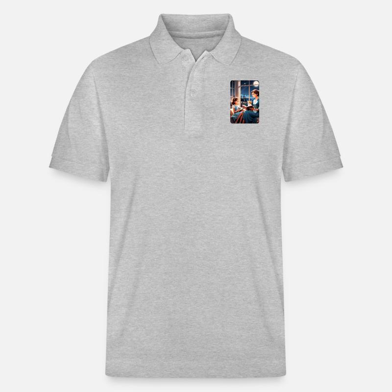 personalisiertes Design-Muttergeschenk - Stanley/Stella Unisex Bio-Poloshirt PREPSTER - Grau meliert