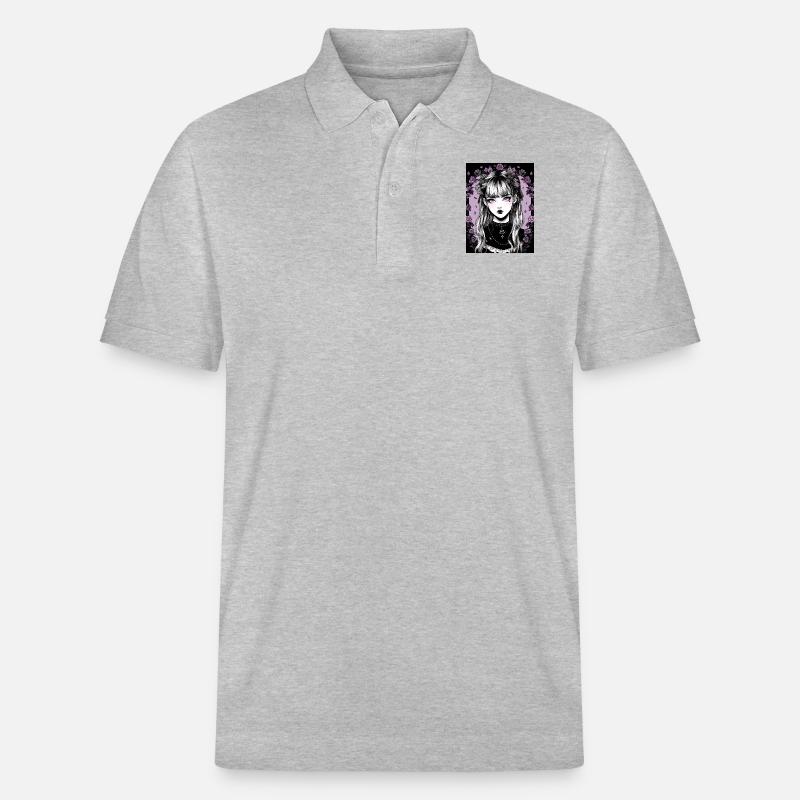 Goth anime mädchen - Stanley/Stella Unisex Bio-Poloshirt PREPSTER - Grau meliert