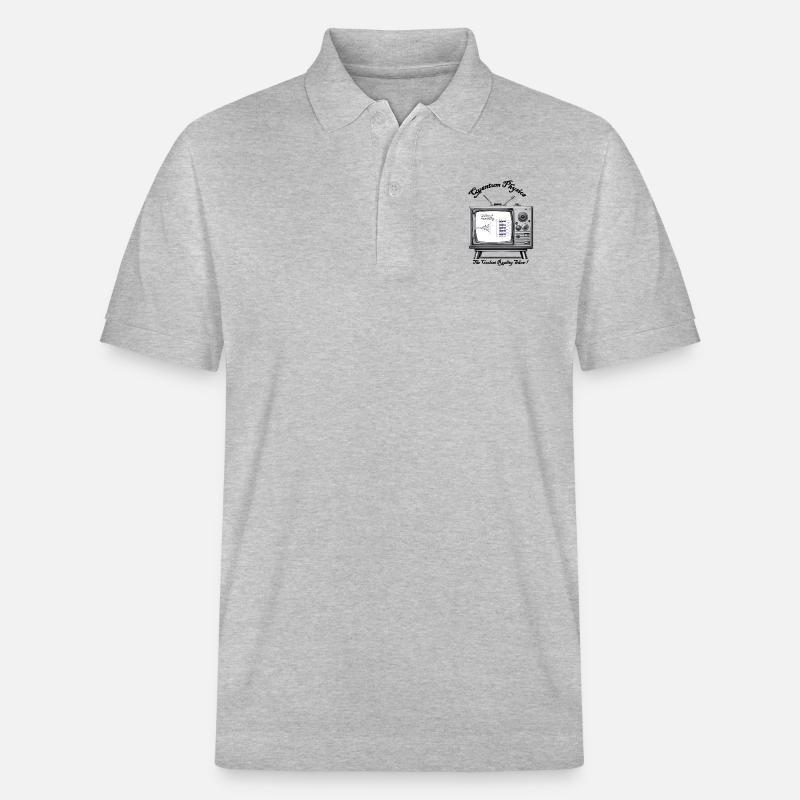 Qantum Pysics ! Double fente Experminent - Polo PREPSTER bio Stanley/Stella Unisexe - gris chiné