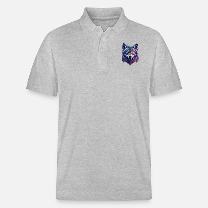 Wolf Splash - Stanley/Stella Unisex Bio-Poloshirt PREPSTER - Grau meliert