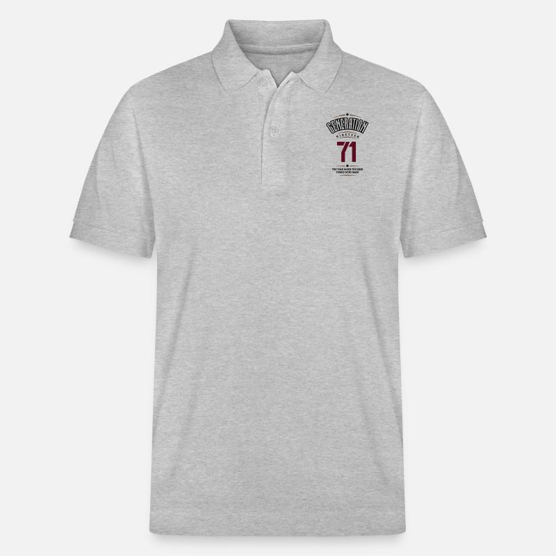 Generation 1971 - Stanley/Stella Unisex Bio-Poloshirt PREPSTER - Grau meliert