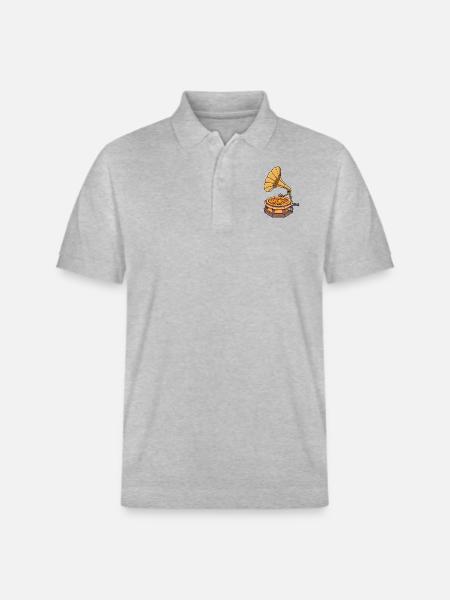 Pizza Phonographe - Polo PREPSTER bio Stanley/Stella Unisexe - gris chiné